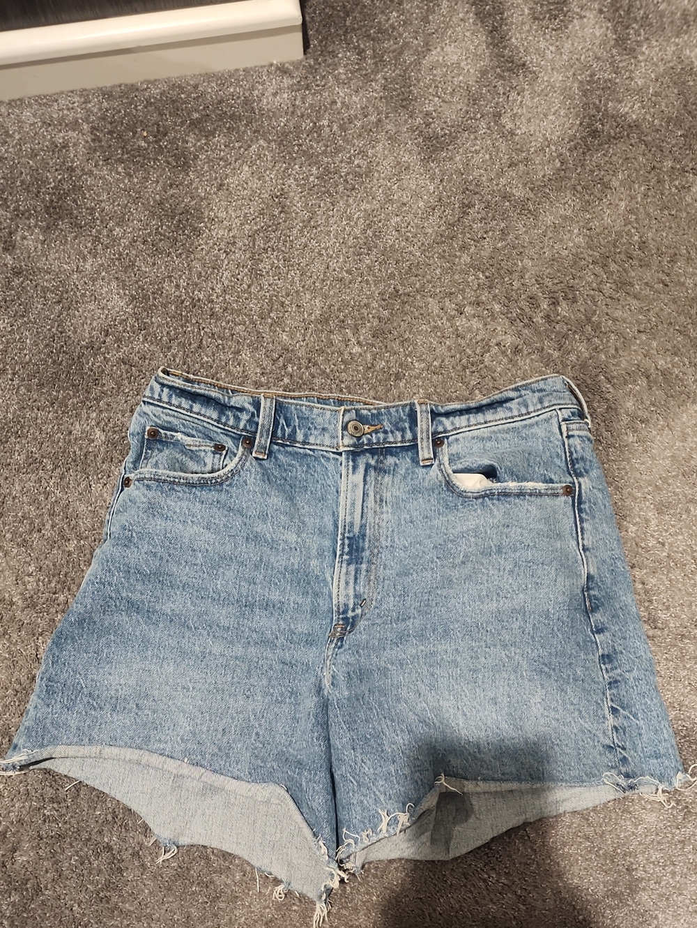 Abercrombie & Fitch Light Wash Denim Shorts